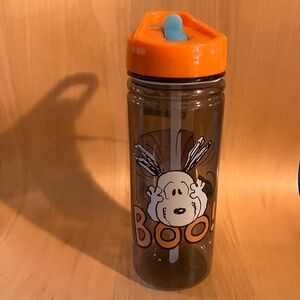 Peanuts Snoopy Halloween Flip Up Straw Plastic Tumbler Water Bottle
